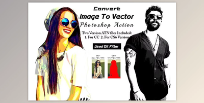 Convert Image To Vector Ps Action - 92092325