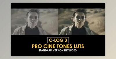 C-Log3 Pro Cine Tones and Standard Color LUTs (Videohive 50930861)