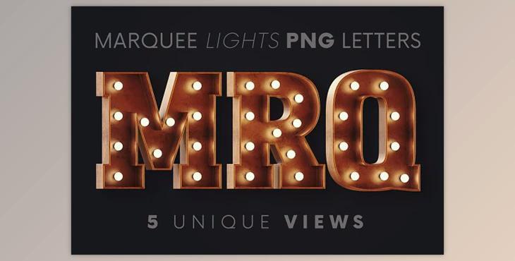 Marquee Lights - 3D Lettering Creativemarket - 6220141