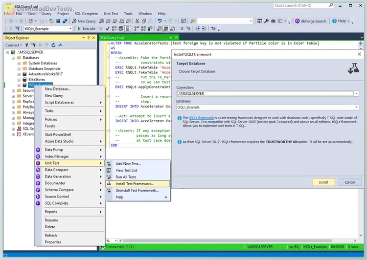 Devart dbForge Unit Test for SQL Server v1.9.3 (12 April 2024) + CRACK
