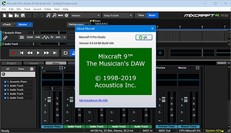 Acoustica Mixcraft Pro Studio 9.0.470 / Recording Studio 10.6.635