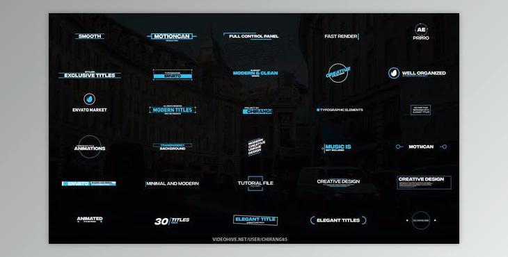 Animated Cool Titles (Videohive 22735722) - AE Project