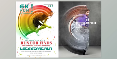 Circular Pixel Stretch Effect - 279848828