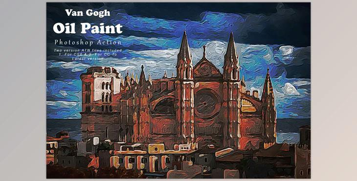 Van Gogh Oil Paint Photoshop Action CreativeMarket - 7822916