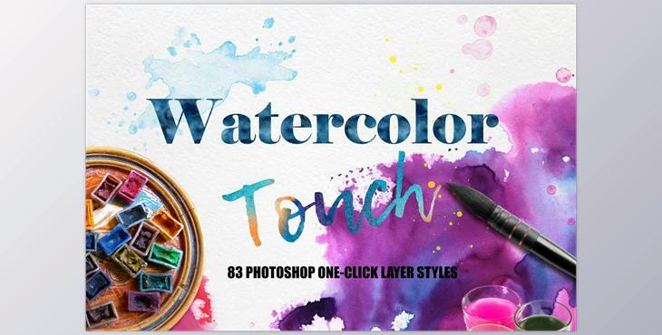 Watercolor Photoshop Layer Styles CreativeMarket-5570845 (JPG, ASL)