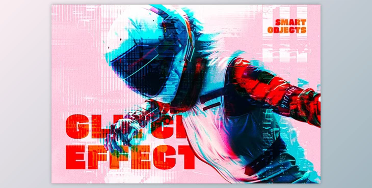 Glitched Distort Photo Effect - 279898224