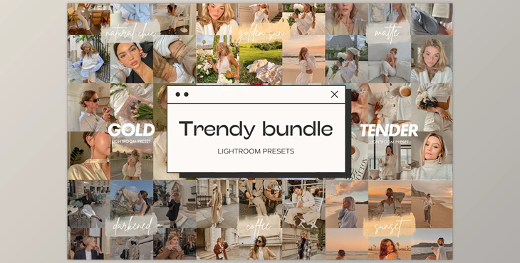 24 Trendy Lightroom Presets Bundle CreativeMarket - 6764376