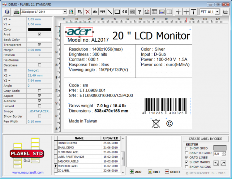 PLABEL VCL 2.8 STD for DXE 10.2