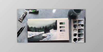 Winter Wonderland Watercolor Class: Chill & Thrill Self-Care Art Therapy