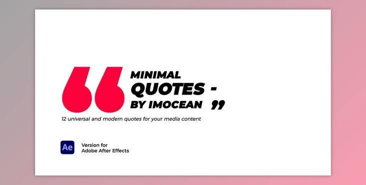 Minimal Quotes (Videohive 37817978) - AE Project