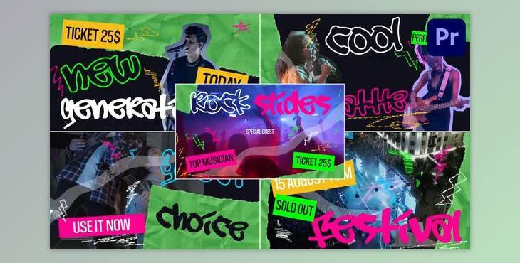 Rock Slides for Premiere Pro (Videohive 53436302)