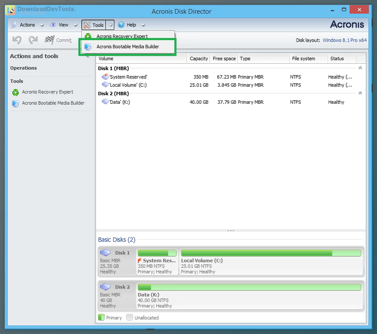 Acronis Disk Director v12.5.163 + BootCD + License Key