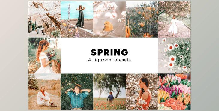 4 Spring Lightroom Presets CreativeMarket-5627531 (XMP, DNG, PNG)
