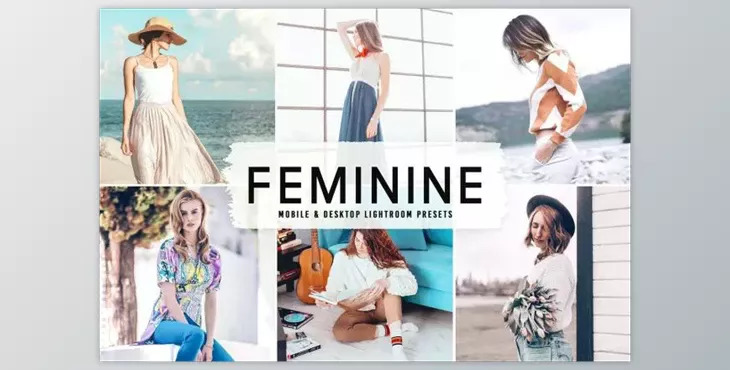 Feminine Pro Lightroom Presets 6481296 (Mob, Desk)