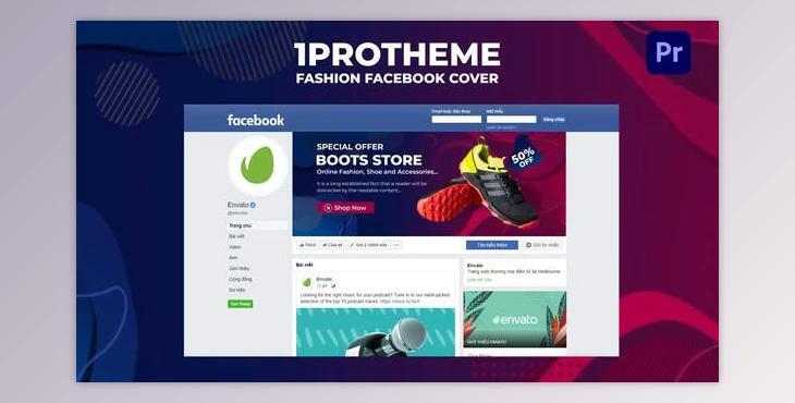 Fashion Facebook Cover Mogrt 06 (Videohive 33573456)