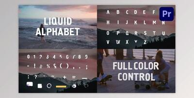 Liquid Alphabet - Premiere Pro MOGRT (Videohive 32271700)