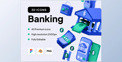 UI8 – Multiangle 3D Banking Icons