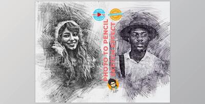Photo to Pencil Sketch Effect CreativeMarket-6117774 (ATN, PAT, ABR)