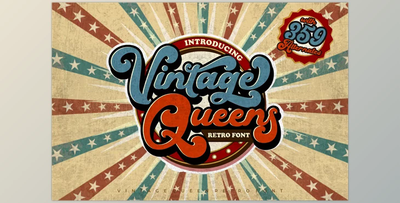 Vintage Queens - Retro Bold Script Font