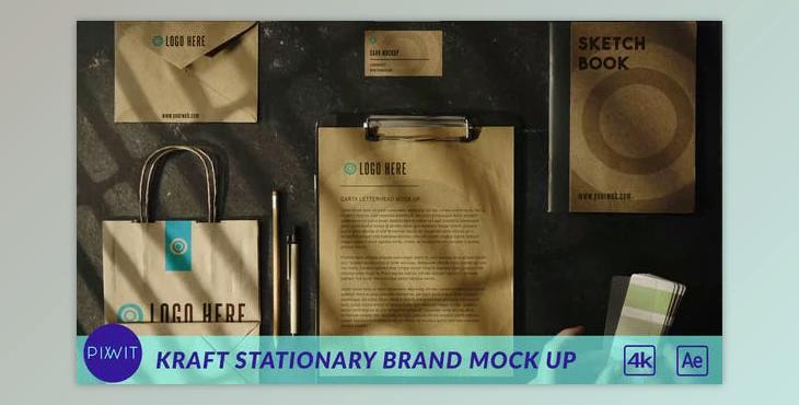 Kraft Stationary Brand Mock Up (Videohive 53683016) - AE Project