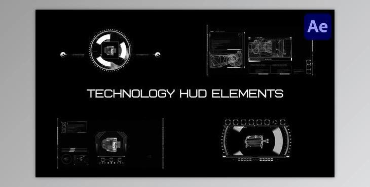 Technology Hud Elements for After Effects (Videohive 51637324) - AE Project