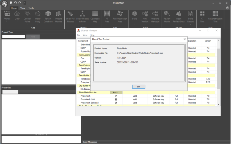 Skyline PhotoMesh / PhotoMesh Fuser 8.0.2