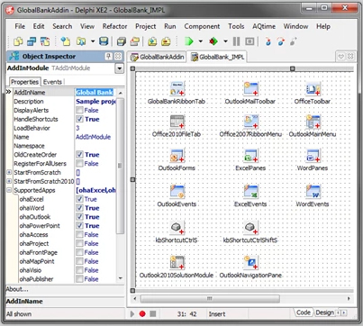 Add-in Express for VCL 9.1 D10.4-D11 Alexandria / for Office D5-10.3