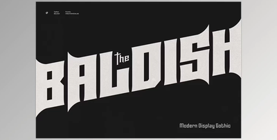 Baldish - Modern Display Gothic Font