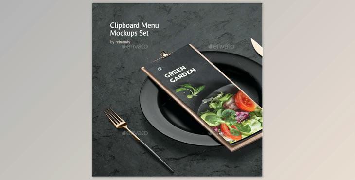 Clipboard Menu Mockups Set GraphicRiver-28676977