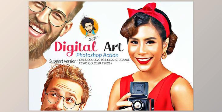 Digital Art Photoshop Action CreativeMarket-5731809 (ATN)