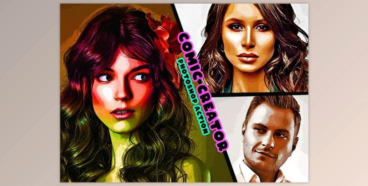 Comic Creator Photoshop Action CreativeMarket-5895627