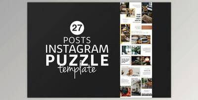 Instagram Puzzle Template Lifestyle Creativemarket 4400309