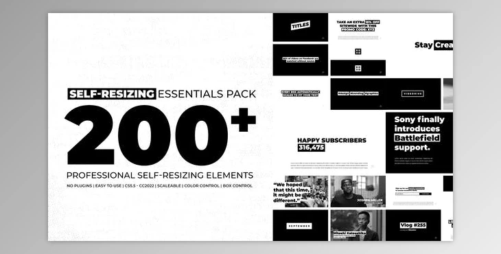 Self Resizing Essentials (Videohive 34842617) - AE Project
