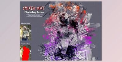 Mixed Art Photoshop Action By Studio Retouch