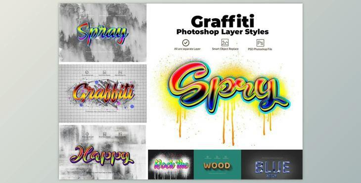 Graffiti Layer Styles CreativeMarket-4006263 (PSD)