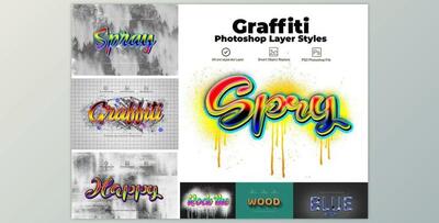 Graffiti Layer Styles CreativeMarket-4006263 (PSD)