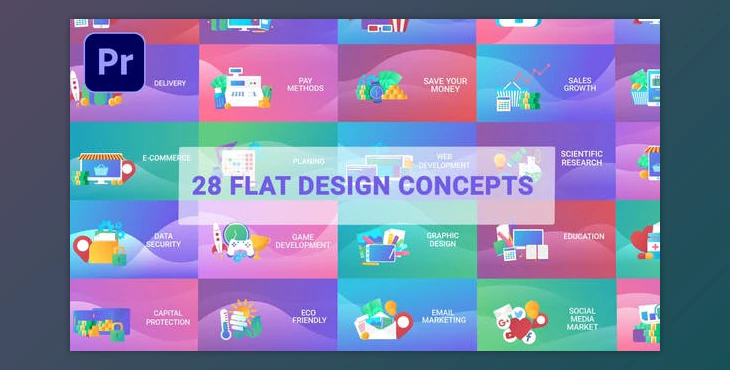 Flat Designs Concepts (Videohive 53387210) - PR Project