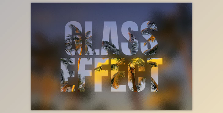 Glass Cut Out Text Effect - 92058544