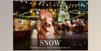 Snow Photo Overlays CreativeMarket-4942645