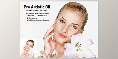 Pro Artistic Oil Photoshop Action By Studio Retouch (ATN, PAT, TXT)