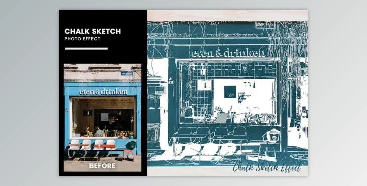 Chalk Sketch Photo Effect - GQGZTPY