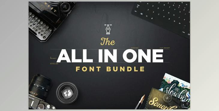 The All In One Font Bundle CreativeMarket-1865995 (ZIP, TTF, OTF)