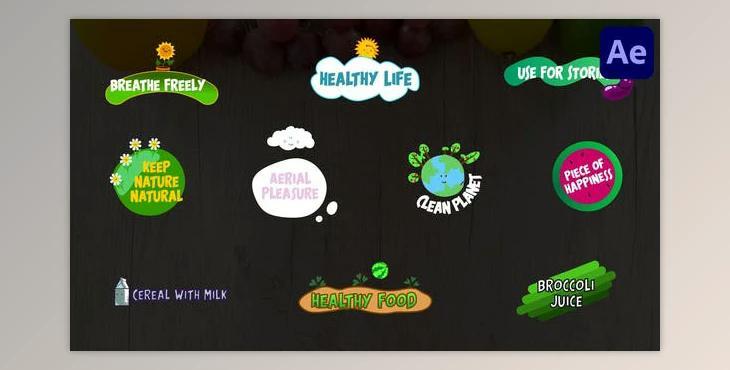 Nature Emoji Titles for After Effects (Videohive 36570008) - AE Project