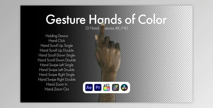 Gestures Hands of Color (Videohive 50810049) - AE Project