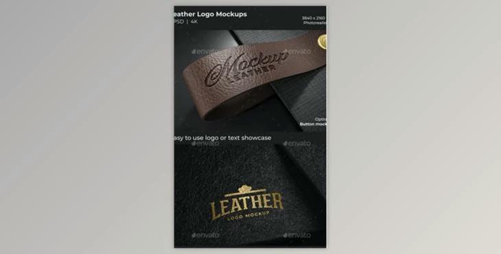 Leather Logo Mockups GraphicRiver-29703619 (PSD, JPG)