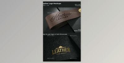 Leather Logo Mockups GraphicRiver-29703619 (PSD, JPG)