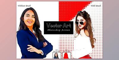 Vector Art Photoshop Action CreativeMarket - 10208213