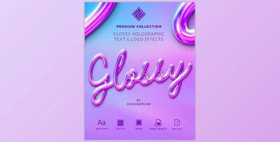 Glossy Holographic Text & Logo Effects – Collection GraphicRiver-30636001