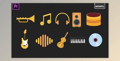Music Animated Icons (Videohive 33615734)
