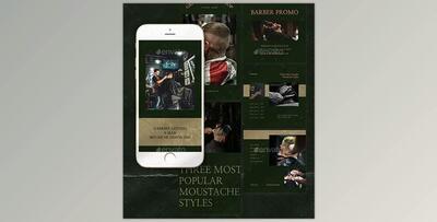 Geniue Barbershop Instagram Templates Graphicriver 28125828